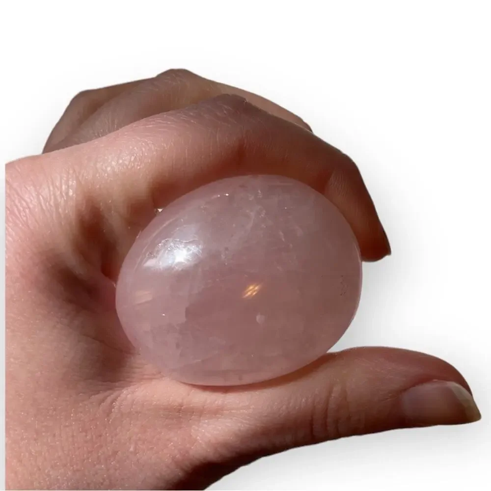 Rose Quartz Palm Stone #4